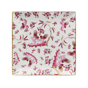 Ginori Oro Di Doccia Magenta Vide Poche Squared Plate - 10"